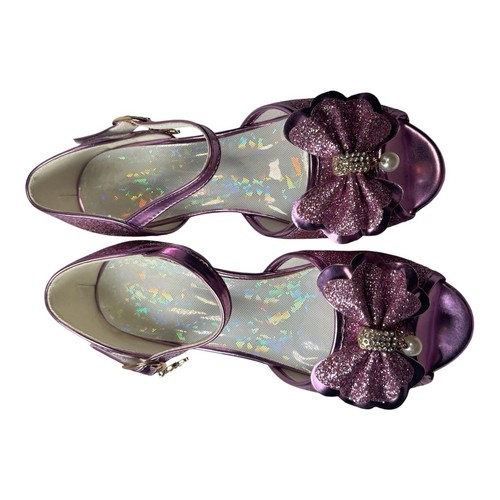 Scarpe viola glitter tacco
