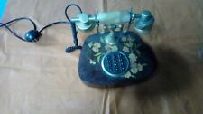 Telefono vintage in finto legno, marmo e metallo da sistemare