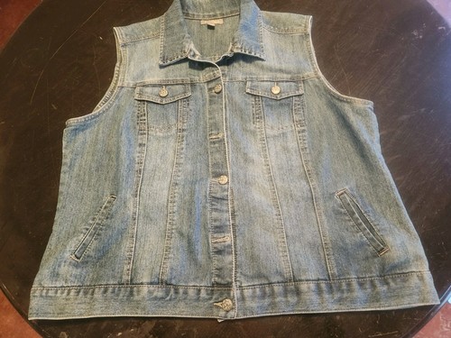 Gilet jeans blu roz - gilet,
