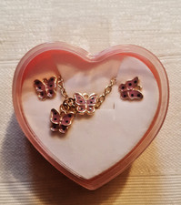 Scatolina cuore rosa parure