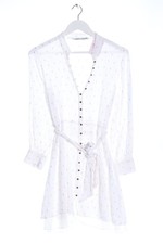 ZARA Abito a maniche lunghe Donna Abito Taglia IT 42 bianco-bronzo stile casual