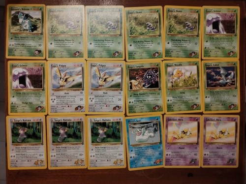 Lotto carte pokemon set gym - lotto, 64