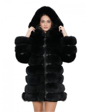 Black 52 Horizontal Fox Fur