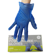 Guanti vinile blu - in,