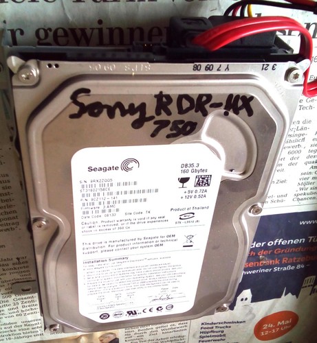 Sony rdr 750 hdd dvd - sony,
