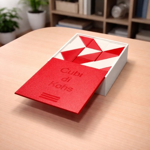 Cubi kohs 9pz - kohs, rosso/bianco