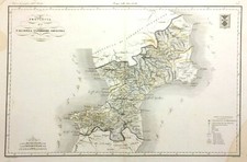 1868 CARTA GEOGRAFICA VALLARDI