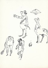 DISEGNO originale GIPI 80 STUDI FIGURE cartoon strip TAVOLA VIGNETTA 3