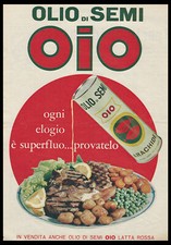 Anni '70 * Pubblicità Originale "Oio Olio di Semi Arachide, Ogni Elogio E' Super