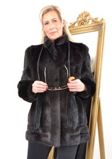 A5591 GIACCA VISONE VERA PELLICCIA CAPPOTTO VISONE GIACCA PELLICCIA - VERA VISONE FUR JACKET