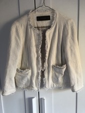ZARA GIACCA BOUCLE DONNA PANNA