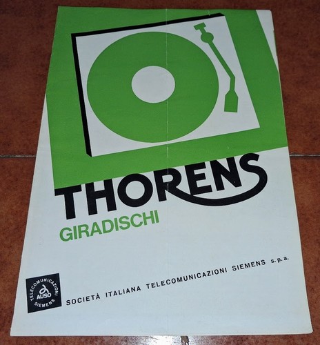Brochure giradischi thorens - brochure,