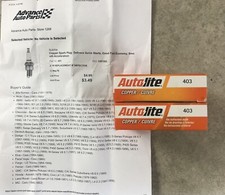 8x Auto Lite 403 Spark Plugs