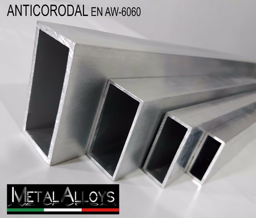 Tubo rettangolare alluminio - rettangolare, da