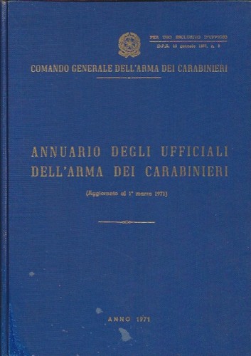 Annuario ufficiali arma - ufficiali,