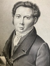 Incisione XIX Stampa Antico Pittore Auto Ritratto Arte Tavolozza Pittura