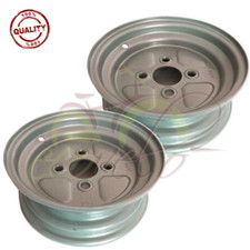 2 CERCHI 10 ATTACCO FIAT 58X98 RUOTE CARRELLO RIMORCHI APPENDICE GOMME 4.00/4.50