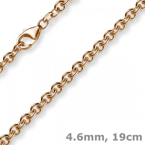 6mm bracciale catena rotonda - 4,6mm,