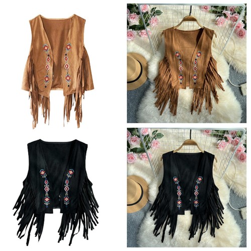 Gilet con frange donna per - con,
