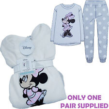Pigiama Primark Disney Minnie Mouse accogliente pigiama da notte manica lunga gamba M UK12-14