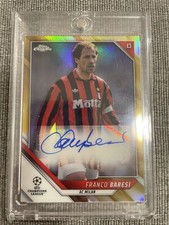 2021-22 Topps Chrome UCL Franco Baresi Legends Gold 6/50 Jersey Number ac milan