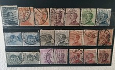 Italia Regno lotto di 21 francobolli Re Vittorio Emanuele III Michetti usati