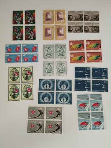 Lotto francobolli quartine - francobolli,