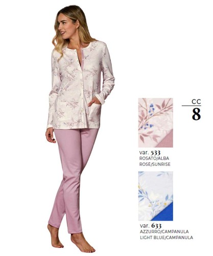 Pigiama donna aperto jersey - pigiama,