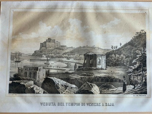 Baia napoli litografia - baia, . litografia