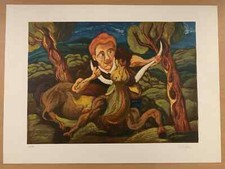 Beppe Serafini - Serigrafia colorata a mano - 70x50