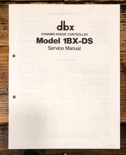 Dbx model 1bx ds range - dbx,