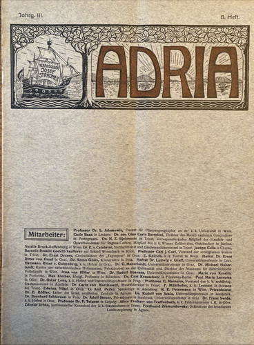 Adria iii jahrgang 8 - -, heft