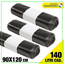 SACCHI SPAZZATURA IMMONDIZIA NERI 90X120 RESISTENTI 30-40-50-80 GIARDINO RIFIUTI