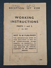 Set Ricevimento ORIGINALE R208 Manuale Istruzioni Funzionante E Schema Circuito I2890