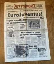 ORIGINALE -TUTTOSPORT COPPA UEFA 1976 1977 JUVENTUS vs ATLETICO BILBAO BETTEGA