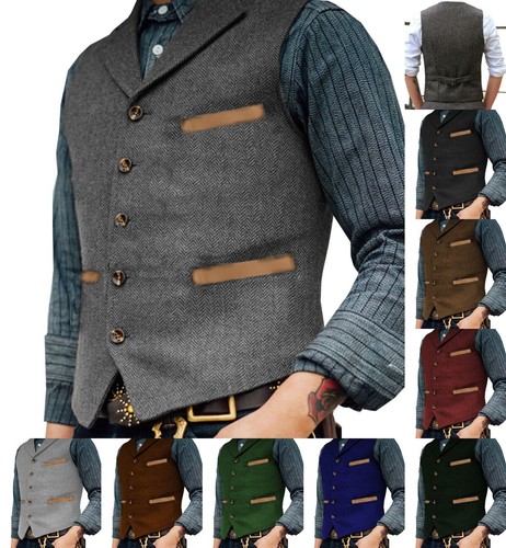 Gilet uomo tacca tweed - , spina