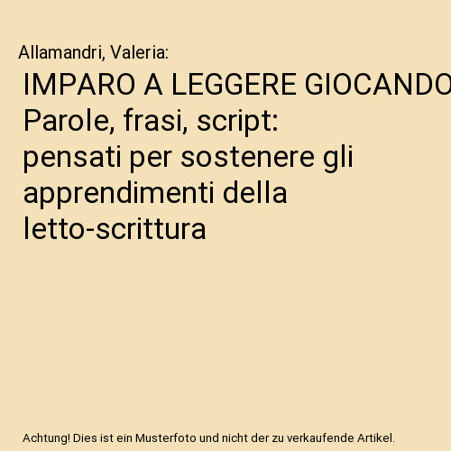 Imparo leggere giocando - a,