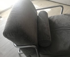 Chaise Longue in velluto grigio