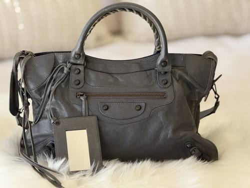 Borsa balenciaga city - balenciaga, grigio