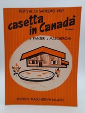 Spartito Musicale Casetta in Canadà Festival di Sanremo 1957