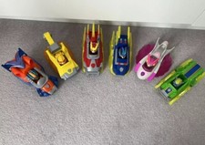 Paw Patrol Mighty Pups Charged Up Deluxe Veicoli Luci Suoni Funzionante SET COMPLETO