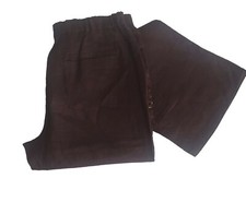 Elena Miro PANT08 Pantalone da Donna Marrone Lino Taglia Forte/Over  -38%