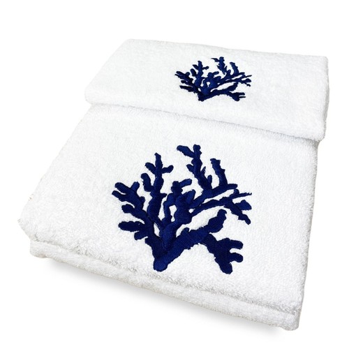 Set asciugamani corallo blu - set,