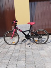 bicicletta bambina, ruote 16 pollici, BTWIN Mitsi Girl 320, colore nero-rosa