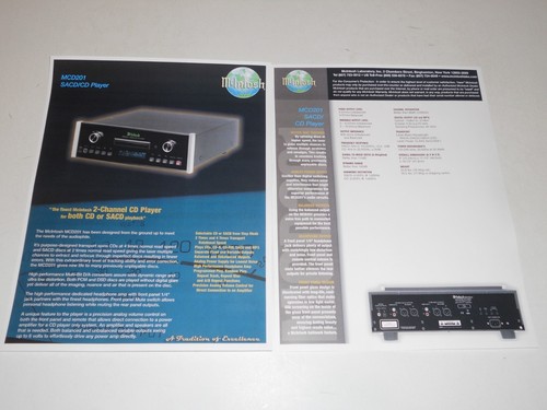 Mcintosh mcd 201 brochure - mcd-201,