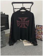 West Coast Choppers Vintage Termico Manica Lunga NERO MARRONE | TAGLIA XL