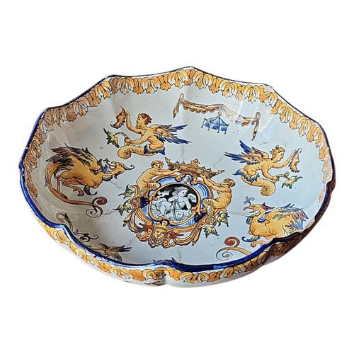 Antico vassoio coppa maiolica - antico,