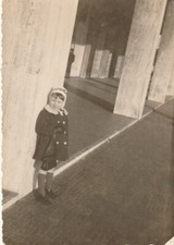  B3 - Foto Photo Fotografia Anni 50 - Bambina abiti invernali