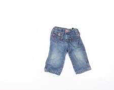 Jeans dritti blu cotone Petit