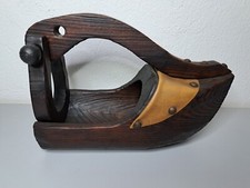 Portabottiglie zoccolo valdostano in legno Italy hand made artigianale vintage